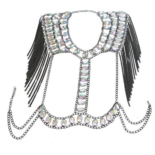 Cadena para Mochila con Gemas de Acrílico Dorado y Brillo - Image 4
