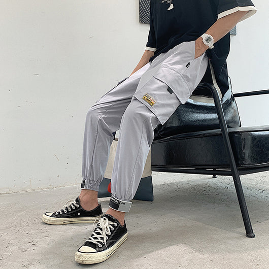 Pantalones Casuales Hip Hop Reforzados para Estudiantes - Image 8