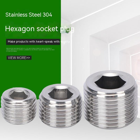 Tapón Hexagonal de Acero Inoxidable 304 para Tuberías - Múltiples Especificaciones