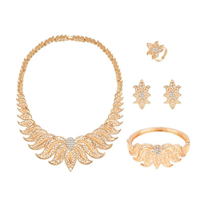 Juego de Collar y Aretes de Aleación Minimalista - Conjunto de 4 Piezas - Image 8