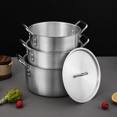 Juego de Ollas de Aluminio 7 Piezas - Batería de Cocina Profesional