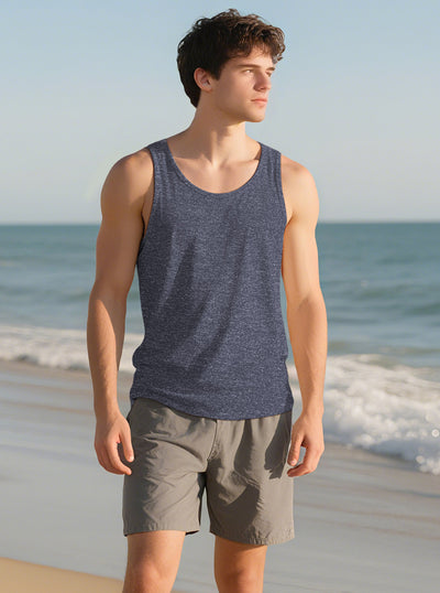 Camiseta Deportiva Hombre Sin Mangas Ajuste I-Strap Colores Sólidos - Image 11