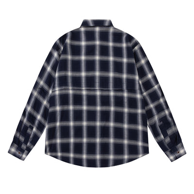 Camisa de Cuadros Americana Retro Manga Larga para Hombre - Image 14