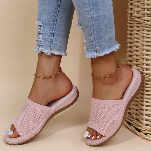 Sandalias Cuña Tejidas con Suela Acolchada - Comodidad Absoluta