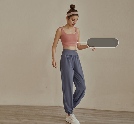 Pantalones Casuales Holgados Cintura Alta Transpirables y Secado Rápido