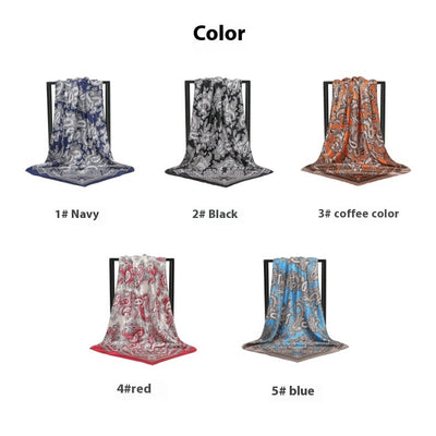 Pañuelo Estampado Paisley 90x90 cm - Chal Retro Elegante - Image 10