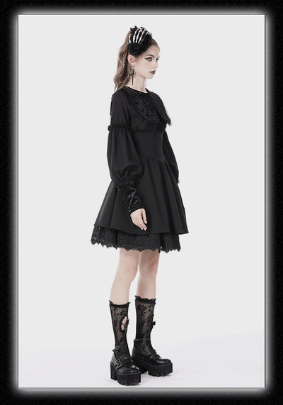 Vestido Gótico Muñeca con Cuello Ataúd - Image 13