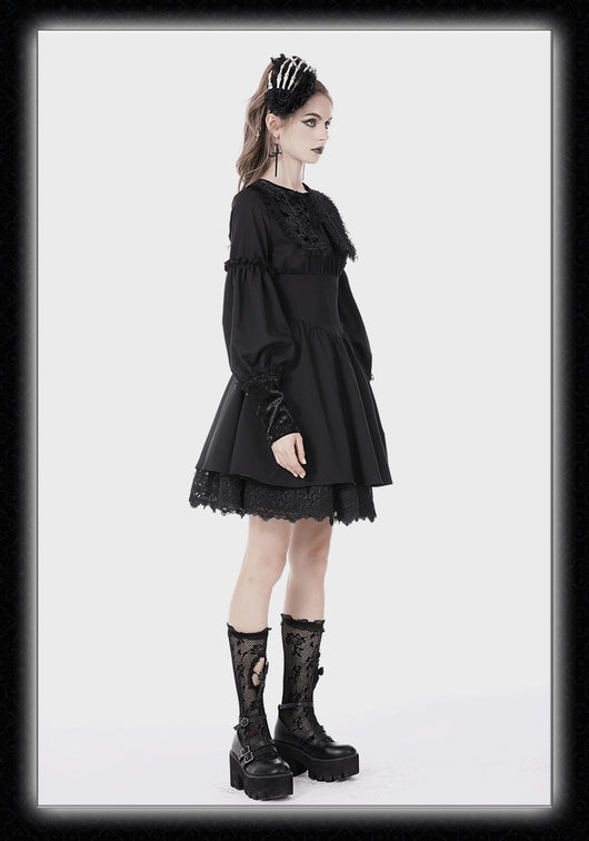 Vestido Gótico Muñeca con Cuello Ataúd - Image 13