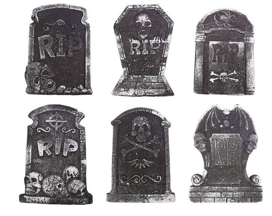 Lápida de Espuma Ecológica para Halloween - Decoración de Terror Sostenible