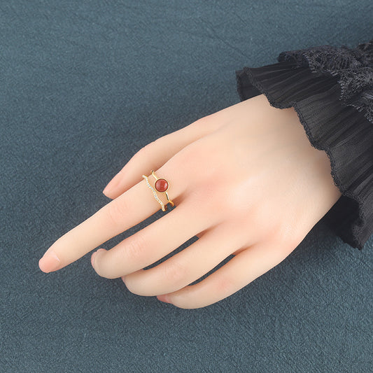 Anillo de Plata 925 Microengastado Ondulado Lujo Ligero para Mujer - Image 2
