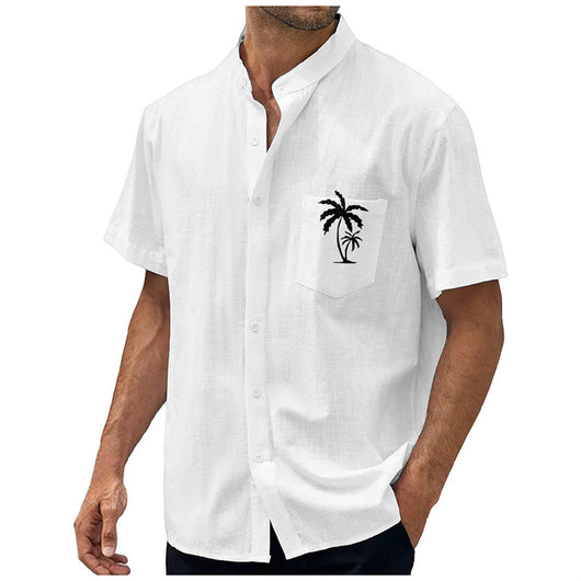 Camisa Hombre Estampado Árbol de Coco con Rayas Geométricas - Image 17