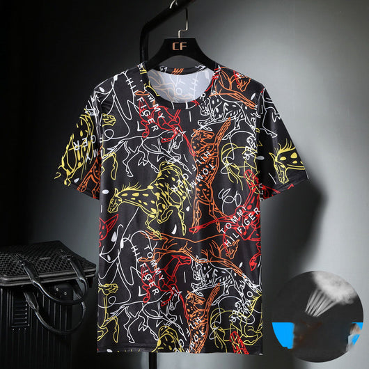 Camiseta Masculina Ice Silk Transpirable de Manga Corta - Image 14