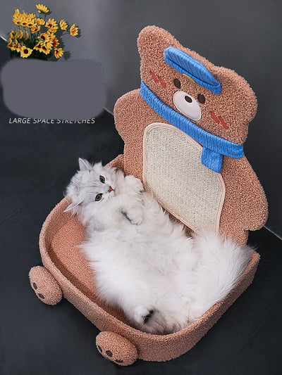 Rascador Vertical para Gatos con Cuerda de Cáñamo y Estante - Image 7