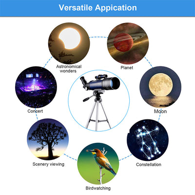 Telescopio Refractor 70mm para Astronomía - Ideal para Niños y Adultos Principiantes - Image 9