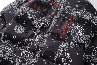 Abrigo Grueso Hip-hop de Algodón Flor de Anacardo para Hombre - Image 14