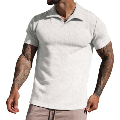 Polo Casual de Cuello V para Hombre - Colores Sólidos - Image 32