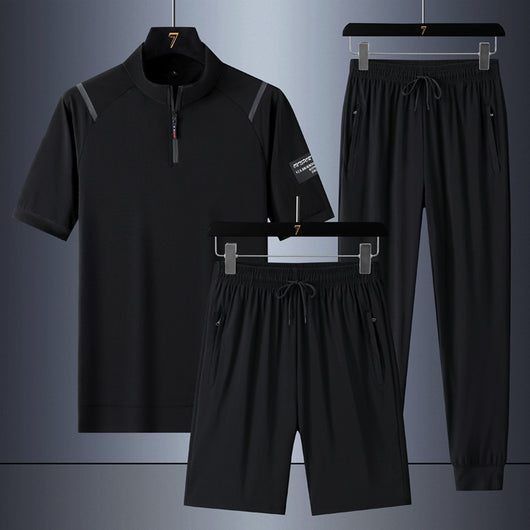 Traje Tres Piezas Ice Silk de Secado Rápido para Hombre - Image 4