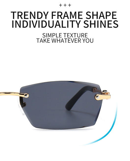 Gafas de Sol Frameless Color Gelatina - Estilo Personalidad - Image 13