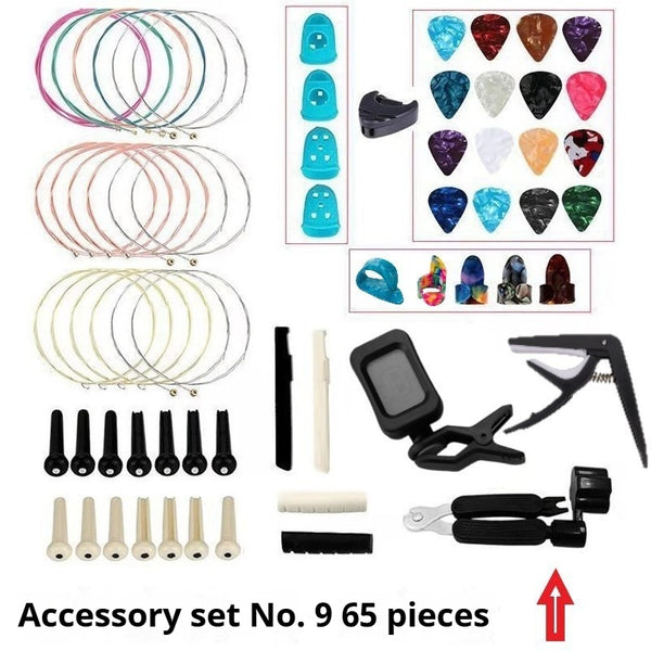 Kit Completo de Accesorios para Guitarra - Púas, Cuerdas y Estuche