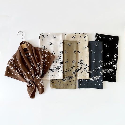 Pañuelo de Seda Estampado Cachemira Flor de Anacardo Lujo Premium