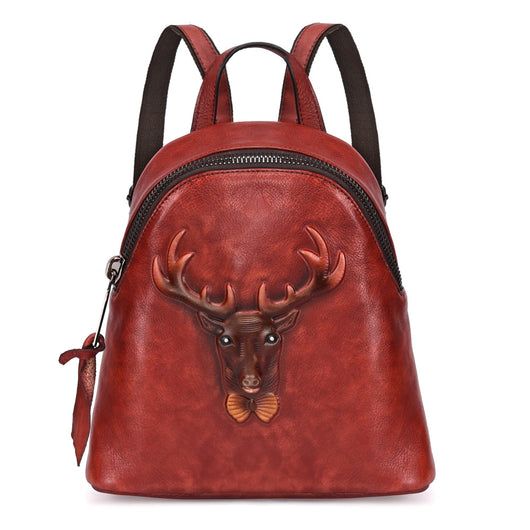 Mochila Vintage de Cuero Genuino - Estilo Retro Doble Compartimento - Image 8