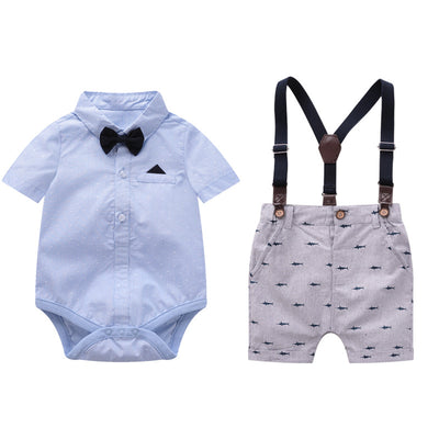 Traje Corto Británico para Bebé Niño - Overol Elegante de Verano - Image 10