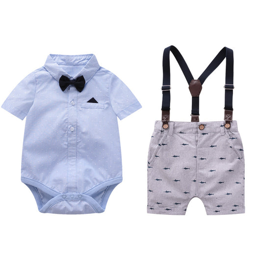 Traje Corto Británico para Bebé Niño - Overol Elegante de Verano - Image 10