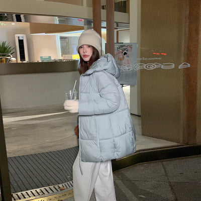 Abrigo de Plumón Suelto Grueso para Mujer - Largo Medio Invierno - Image 3