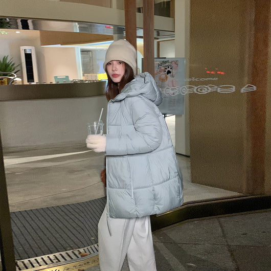 Abrigo de Plumón Suelto Grueso para Mujer - Largo Medio Invierno - Image 3