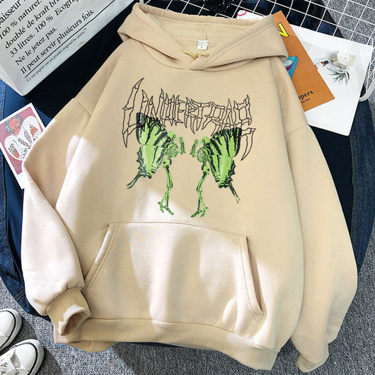 Sudadera Gótica Harajuku Mariposas Calavera - Image 10