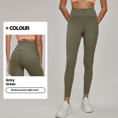 Pantalones Deportivos Levanta Cadera Cintura Alta Sin Costuras - Image 4