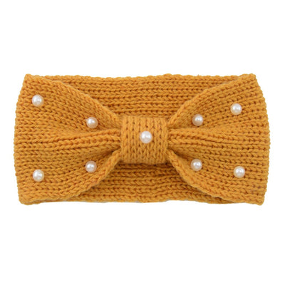 Diadema Tejida de Lana con Moño de Perlas para Mujer - Image 27