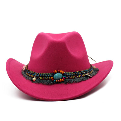 Sombreros Vaquero de Fieltro Enrollado Unisex - Image 4