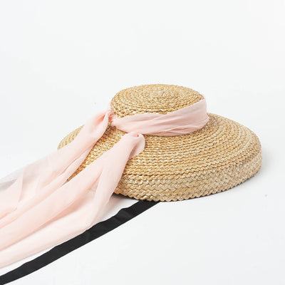Sombrero Vintage de Chifón Plano y Elegante - Image 8