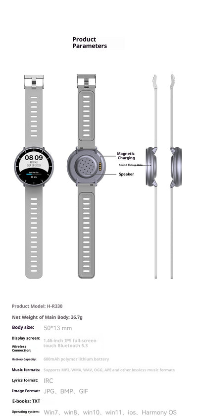 Reloj Deportivo Inteligente con Reproductor Bluetooth y Alarma para Estudiantes - Image 34