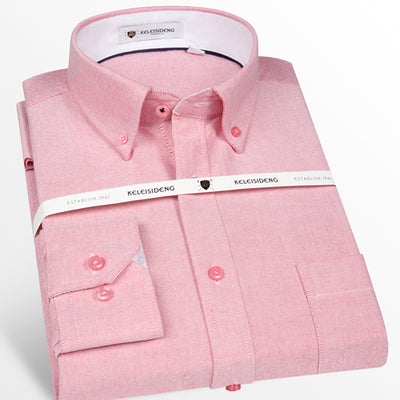 Camisa Casual Slim Fit de Algodón Grueso sin Planchado para Hombre - Image 18
