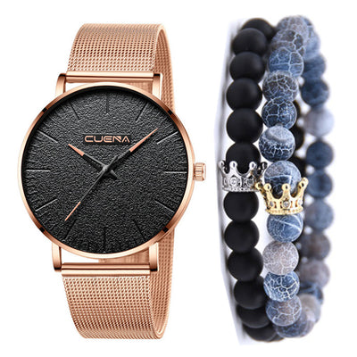 Juego de 3 Relojes de Pulsera Malla Metálica para Hombre - Estilo Ejecutivo - Image 11
