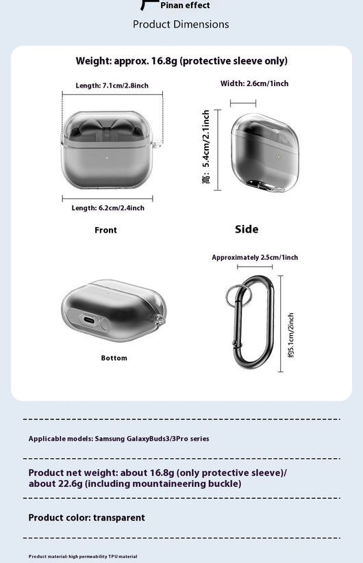Funda Protectora Transparente para Auriculares con Hebilla de Montaña - Image 16