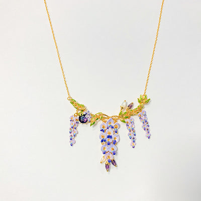 Collar con Aretes de Flor de Glicina - Accesorios de Lujo Minimalista - Image 18