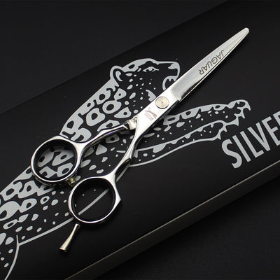 Tijeras Desfiladoras Profesionales Leopardo Plateado para Cortes con Flequillo - Image 13
