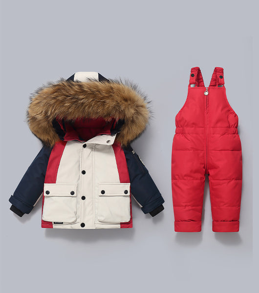 Conjunto Térmico Acolchado para Niños: Chaqueta y Pantalón Peto - Image 14