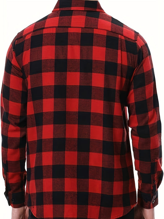 Camisa de Manga Larga con Solapa Elegante para Hombre - Image 47