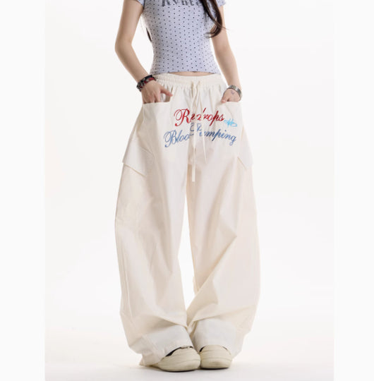 Pantalones Anchos Casual Retro Estilo Hot Girl - Image 3