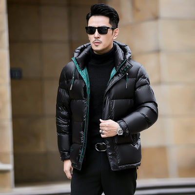 Chaqueta Puffer Premium de Plumón de Pato 90% con Capucha para Hombre - Image 6