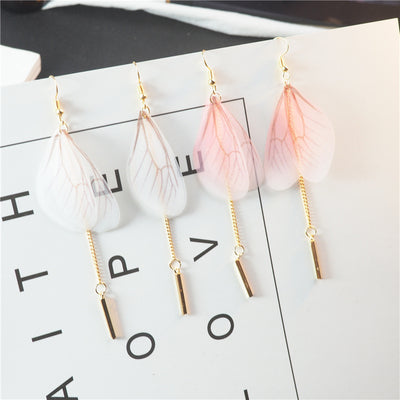 Aretes de Mariposa con Borlas de Plumas Largas - Image 6