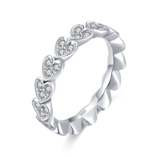 Anillo de Plata 925 Love Lujo Minimalista con Micro Incrustaciones - Image 5