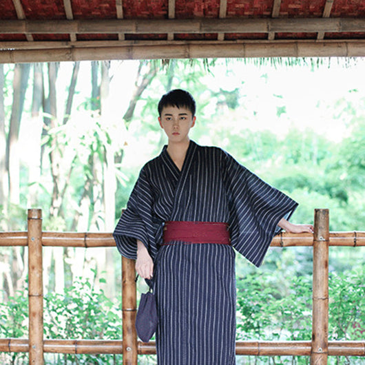 Kimono Tradicional Japonés para Hombre - Bata de Casa y Descanso - Image 3