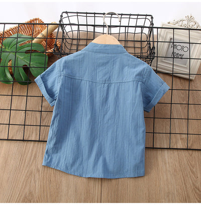 Playera de Verano para Niño - Diseño Liso de Manga Corta - Image 5