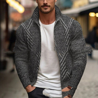Chaqueta Suéter Cuello Alto Forrado en Polar para Hombre - Image 3