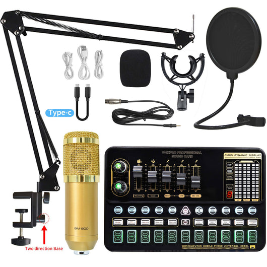 Kit de Tarjeta de Sonido para Transmisión en Vivo con Micrófono Condensador - Image 3